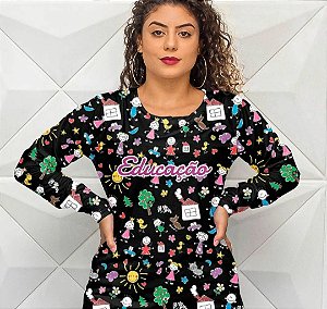 Blusinha Manga Educação