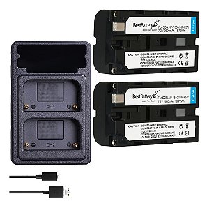 Kit 2  Baterias Np-f550/np-f570 Para Sony Ccd-sc5, sc55, sc6