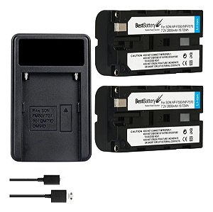 Kit 2 Baterias Np-f550/np-f570 Para Sony DCR-TRV820, TRV890