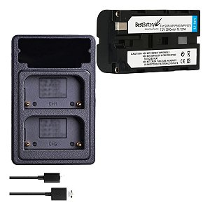 Kit Bateria Np-f550/np-f570  Para Sony Ccd-sc5 sc55 sc6 sc65
