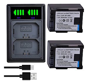 Kit 2 Baterias Bp-808 P/ Canon Fs-S100 G20 G40 M30 M300 M306