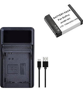 Kit 1 Carregador  + 1 Bateria Ahdbt-001 P/ GoPro HD 960 Hero