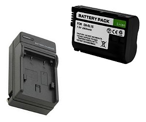 Kit Carregador + Bateria En-el15 Para Nikon Z7 II, Z5 II, Z5