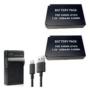 Kit 2 Baterias  Lp-e12 Para Canon Eos  M, M2, M10, M50, M100
