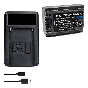 Kit 1x1 Bateria NP-FP50 P/ Sony DCR-HC30 HC32 HC36 HC40 HC42