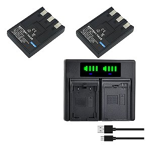 Kit 1x2 Baterias NB-3L Para Canon PowerShot SD750 SD630 Ixus