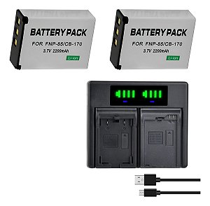 Kit 1x2 Bateria NP-85 P/ FujiFilm FinePix SL310 SL1000 SL305