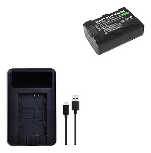 Kit 1x1 Bateria NP-FH50 Para Sony HDR-TG5V SR10E SR75C SR62E