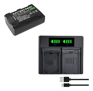 Kit 1X1 Bateria NP-FH50 P/ Sony Alpha HDR-XR100 XR101 XR200