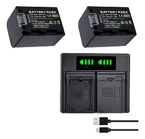 Kit 2 Baterias NP-FH70 Para Sony DCR-SR82E SR190C SR190 SR82