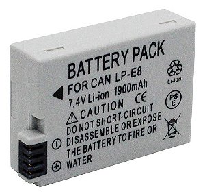 Bateria Lp-e8 1900mAh 7.4V P/ Canon Eos 550D, 600D 650D 700D