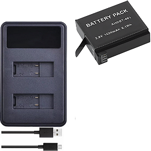 Kit Carregador + Bateria Ahdbt-401 1600mAH 3.8V P/ GoPro Hero