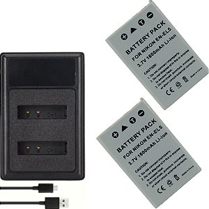 Kit 2 Baterias En-el5 Para Nikon Coolpix P5000 P5100 P520 P4