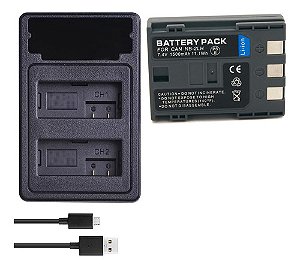 Kit Carregador + Bateria NB-2L P/ Canon PowerShot S50 S60 G9