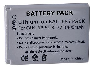 Bateria NB-5L 1400mAh 3.7V P/ Canon PowerShot SX260HS, SD900