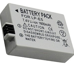 Bateria Lp-e5 1600mAh  7.4V Para Canon EOS 450D, 500D, 1000D