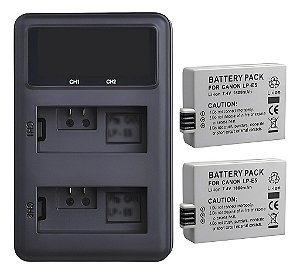 Kit 2 Baterias Lp-e5 Para Canon EOS Rebel XS, T1i, XSi, T2i