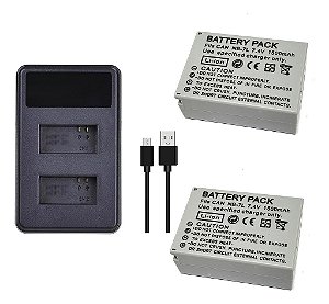 Kit 2 Baterias NB-7L Para Canon PowerShot G10 G11 G12 SX30IS