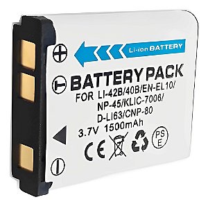 Bateria LI-40B/LI-42B - NP-45 1500mAh 3.7V P/ Olympus FE-150