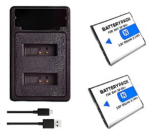 Kit 2 Baterias NP-BN1 Para Sony CyberShot DSC-QX10 QX30 T110
