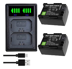 Kit 2 Baterias BP-808 P/ Canon Legria XA30 XA35 XA40 XA45 21