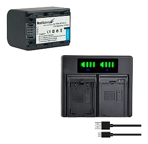 Carregador + Bateria NP-FH70 Para Sony DCR-SR190 SR82C SR82E SR190C