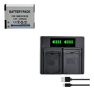 Carregador + Bateria  Dmw-bcm13 Para Panasonic Dmc-tz55 Dmc-tz37 Dmc-tz41 Dmc-tz40