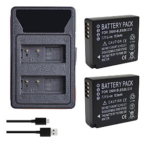 Kit 1x2 Dmw-ble9e/dmw-blg10 Para Panasonic Lumix Dmc-gf5 Dmc-gf3
