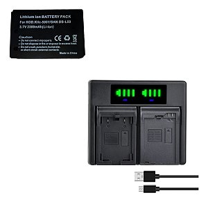 Kit Carregador + 1 Bateria KLIC-5001 para Kodak Dx6490 Dx7590 Dx7440 Dx7590 7630