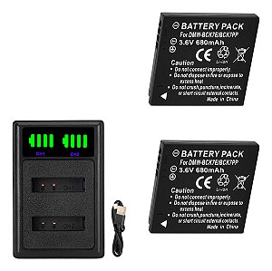 Kit 1x2 - Bateria Dmw-bck7e Para Panasonic Dmc-fs22 Dmc-fp77 Dmc-fx80gk Dmc-fh7