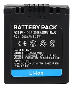 Bateria CGA-S006E 7.2V 1300mAh p/ Panasonic | Ponto Tech