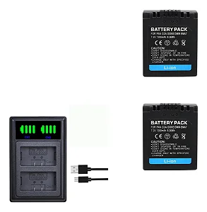 Kit 2 Baterias + Carregador CGA-S006E p/ Panasonic Lumix | Ponto Tech
