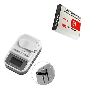 Bateria NP‑BG1 3.7V + Carregador Universal LCD Ponto Tech