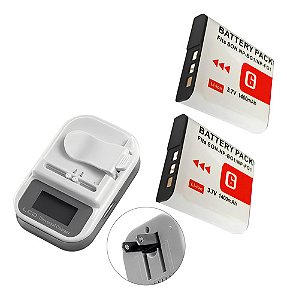 Kit 2 Baterias NP-BG1 3.7V + Carregador Universal LCD Ponto Tech