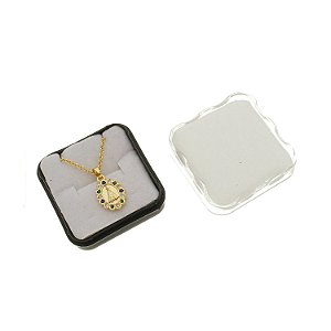 Colar de Nossa Senhora Aparecida Oval com Strass Colorido - Folheado