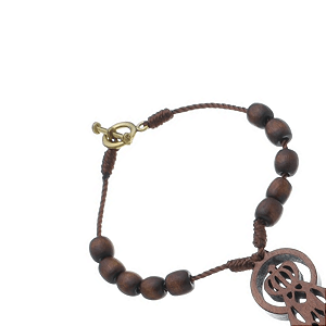 Dezena de Carro de Nossa Senhora Aparecida com Contas em Madeira