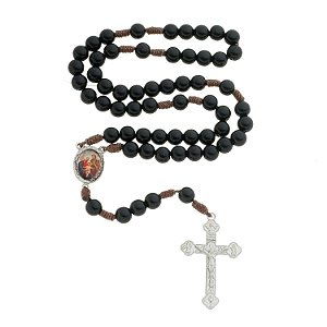 Terço Sagrada Família - Preto 8mm