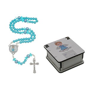 Terço infantil Anjo da Guarda com caixa