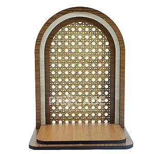 APARADOR ORATÓRIO EFEITO RATTAN – PARA IMAGENS 10 A 26 CM