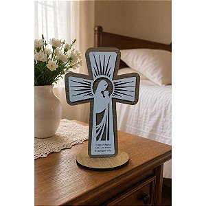Cruz Santa Maria de Mesa em MDF 06mm 26cm - Corte a Laser Premium