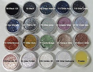 Pigmentos Asas de Borboletas Glitter Bitarra Beauty Pigmentos Asas de Borboletas Glitter Bitarra Beauty