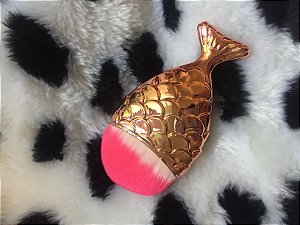 Pincel para Contorno Modelo Peixinho - Cabo Rose Gold e Cerdas ... Pincel para Contorno Modelo Peixinho - Cabo Rose Gold e Cerdas ...