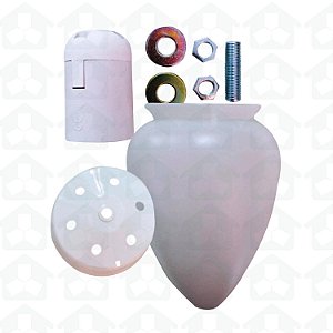 KIT GLOBO PERA LEITOSO PLÁSTICO BRANCO