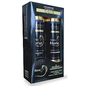 Shampoo + Condicionador Kera Horse Kerabrasil Gold 300ML