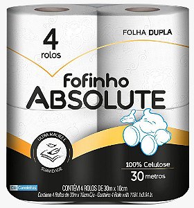 Papel Higiênico Fofinho Absolut Folha Dupla Pct 4 Rolos