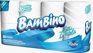 Papel Higiênico Bambino Folha Dupla - 16 rolos