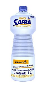 Álcool Líquido Perfumado Safra 46,2º INPM 1L - Citronela