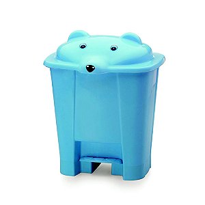 Lixeira Urso Com Pedal Cajovil 717 Azul Bebê Azul
