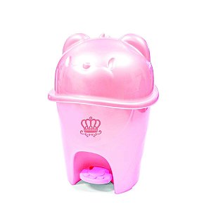 Lixeira Com Pedal Fofura Majestic Cajovil 953 Rosa Real