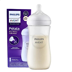 Mamadeira Philips Avent Pétala 330ml – Bico Rítmico em Silicone